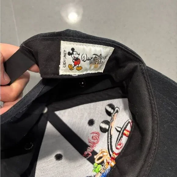 Vintage Walt Disney World Baseball Hat Embroidered Black Adult SnapBack - Picture 4 of 4